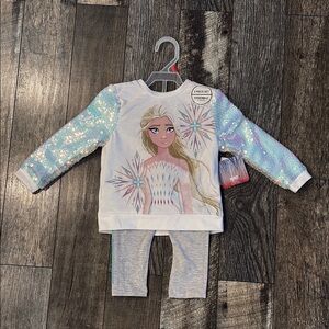 Disney Frozen II Sequin Sleeve Top & pants